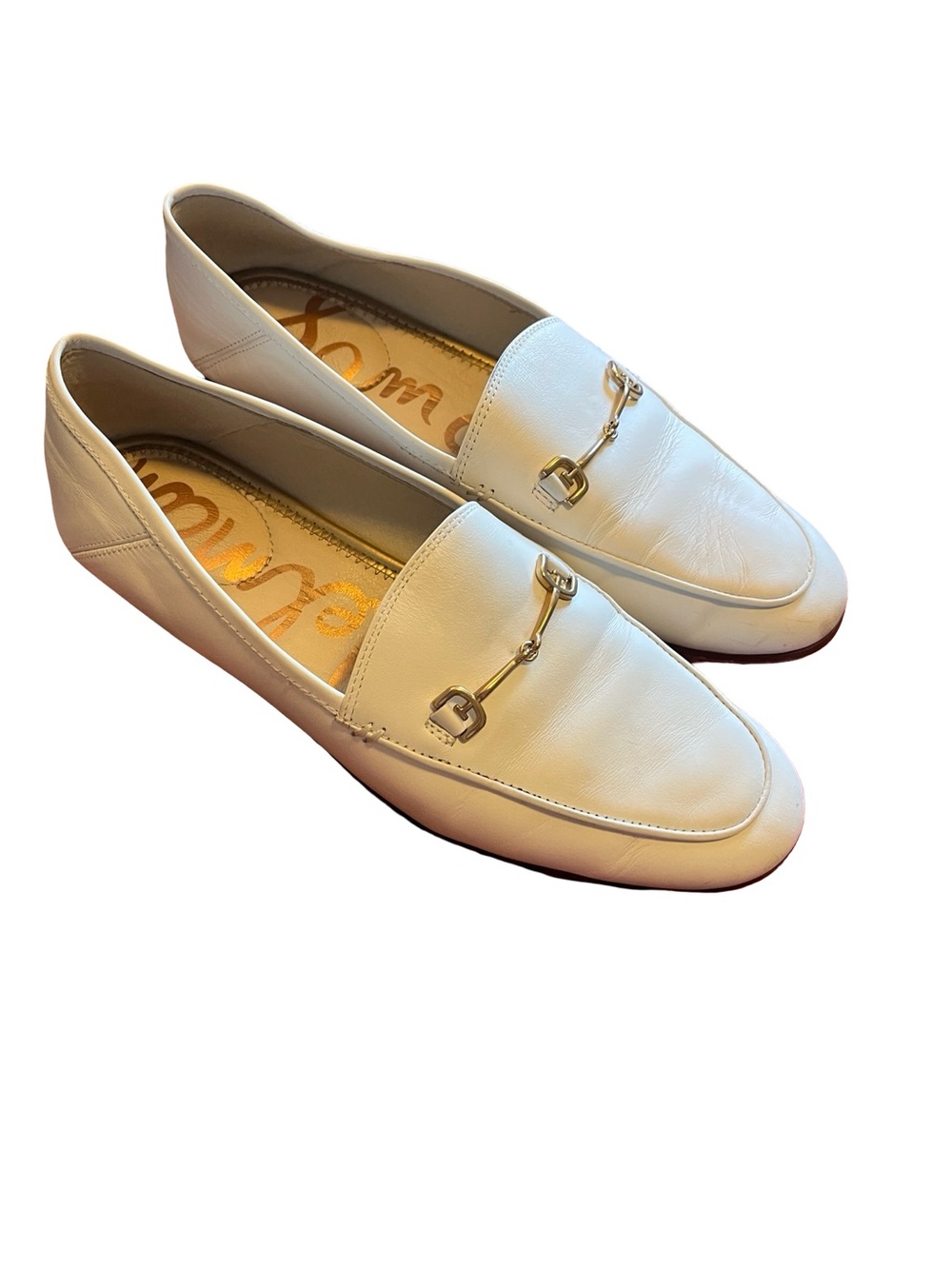 Sam Edelman White Leather Loraine Loafers Size 7.5